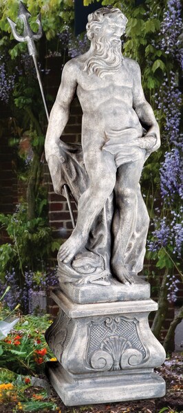Neptune Life-size Cement Garden Sculpture Poseidon Greek mythology